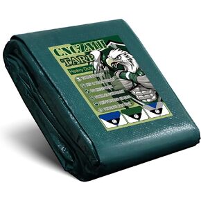 Tarp Waterproof 4x6 Feet 2 Pack, 8 Mil Thick Finished Size Green Poly Tarpaulin Outdoor, Metal Grommets, Reinforced Edges, Multipurpose Tarps Protective Cover for Camping Boat Plant in Saudi Arabia