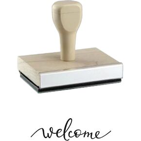 Welcome Rubber Stamp, 1 X 2 inch Wood Stamp in Saudi Arabia