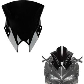 Windshield Compatible with NINJA500, Windscreen Double Bubble Wind Deflector Protector Fairing for NINJA500 SE Ninja 500 2024 2025 2026 (15" Black) in Saudi Arabia