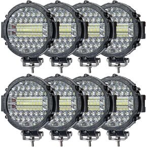7 Inch Round LED Off Road Lights, 201W 10000lm LED Work Lights for Truck ATV UTV RV SXS Pickup Car Driving Light Bar Pods Headlight, Fog Tractors Lights Flood Spot Combo Beam (PACK OF 2 BLACK) in Saudi Arabia