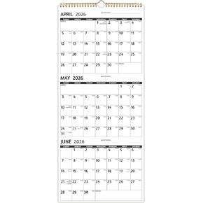 2026-2027 Wall Calendar - 3 Month Calendar 2026-2027 Vertical, Apr 2026 - Jul 2027, 3 Month Wall Calendar, 11 x 26 In Open, 2026 Calendar with Large Print, Holidays, Thick Paper, Priorities ＆ Notes in Kuwait