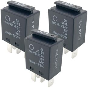 مجموعة مكونة من 3 قطع #404 7M0951253C Relay 12VDC 30A 5-Pin Plug-in متعدد الأغراض مرحل السيارة متوافق مع بعض مركبات Volkswagen وAudi in Saudi Arabia