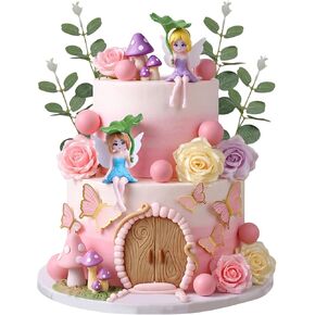 Fairy Cake Toppers Butterfly Cake Decorations Mushroom Cake Decorations in Saudi Arabia