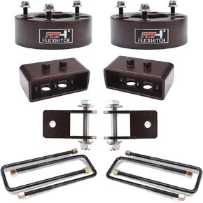 3" Front + 3" Rear Full Leveling Lift Kits For 2004-2020 F150 2WD 4WD Suspension Strut Spacer with Extended Square U-Bolts Forged Including 2-4" Rear Shock Extensions in Saudi Arabia