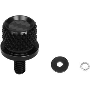 Motorcycle Seat Bolt Screw, Carbon Fiber 1/4" Knurled Quick Release Bolt Seat Mount Screw Compatible with Harley Softail Dyna Sportster Touring Street Glide Electra Road King 1997-2026 (Red) in Saudi Arabia