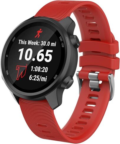 ISABAKE Watch Band for Garmin Forerunner 245/245 Music/Forerunner 645/645 Music,Compatible with Garmin Vivoactive 3 /Venu Sq/Vivomove HR，20mm Soft Silicone Replacement Wristbands (Black) in Saudi Arabia