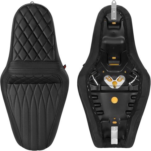 One-Piece Motorcycle Seat Cushion Compatible with Harley Sportster Iron XL883 XL1200 (2004-2006)&(2010-2022) Suitable for 2.3-3.3 Gal in Saudi Arabia