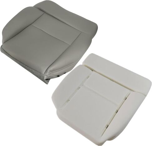 GXARTS Driver Side Bottom Leather Seat Cover Gray & Foam Cushion Compatible with Ford F150 2004 2005 2006 2007 2008 in Kuwait
