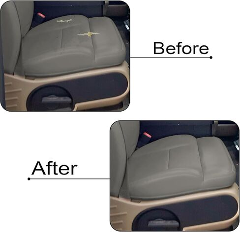 GXARTS Driver Side Bottom Leather Seat Cover Gray & Foam Cushion Compatible with Ford F150 2004 2005 2006 2007 2008 in Kuwait