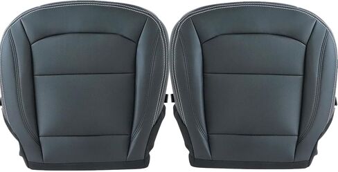 Driver & Passenger Side Bottom Perforated Black Microfiber Leather Seat Cover Compatible with Ford Explorer 2016 2017 2018 2019 in Kuwait