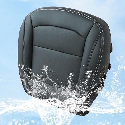 Driver & Passenger Side Bottom Perforated Black Microfiber Leather Seat Cover Compatible with Ford Explorer 2016 2017 2018 2019 in Kuwait