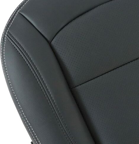 Driver & Passenger Side Bottom Perforated Black Microfiber Leather Seat Cover Compatible with Ford Explorer 2016 2017 2018 2019 in Kuwait