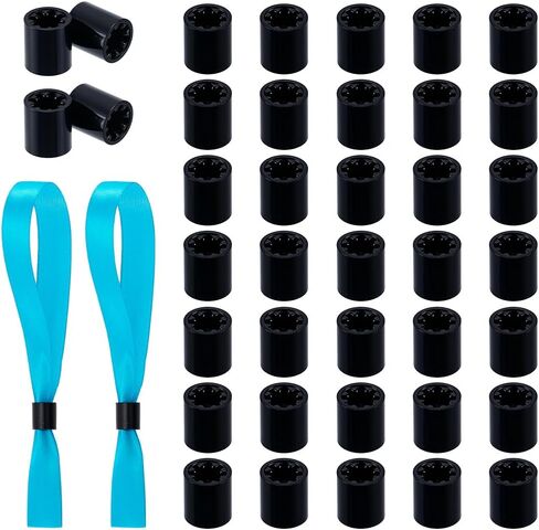 NBEADS 200 Pcs Sliding Lock Clasp, Plastic Event Wristband One-Way Sliding Lock Clasp Pull Wrist Buckles in Kuwait