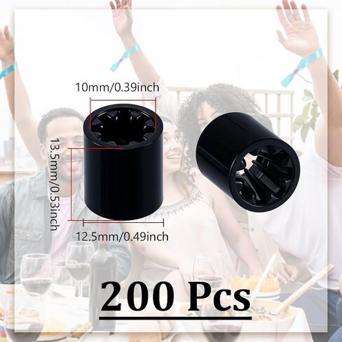 NBEADS 200 Pcs Sliding Lock Clasp, Plastic Event Wristband One-Way Sliding Lock Clasp Pull Wrist Buckles in Kuwait