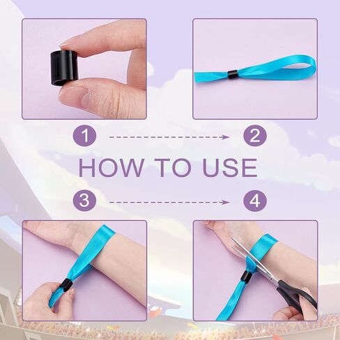 NBEADS 200 Pcs Sliding Lock Clasp, Plastic Event Wristband One-Way Sliding Lock Clasp Pull Wrist Buckles in Kuwait