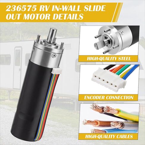Lounsweer 2 Pack Rv Slide Out Motor Replacement for 236575 247768 Ig-42, 12v High Torque 300: 1 Gear Motor with 15 ft Wiring Harness, 10mm Shaft for Camper Trailer Slide-Out System in Kuwait
