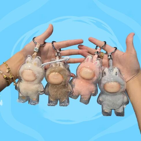 Protective Case Compatable with LABUBU 12cm Doll, Version 4.0 Doll Protective Case for Labubu with Key Chain and Dust Cap, Suitable for Outdoor Displays and Backpack Hooks(No Doll) in Saudi Arabia