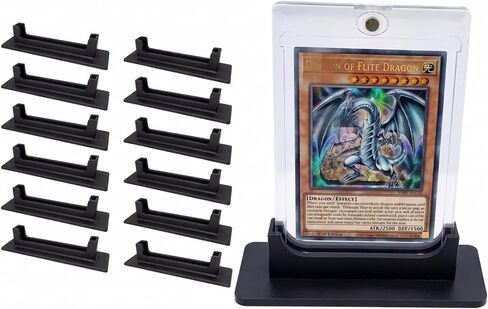 12Pack Magnetic Card Holder Base TradingCard Display Stand Protector Sleeves Protector Case Base for Baseball, Case Standard Cards(Fits 35PT Magnetic Card Holder) Black Color in Saudi Arabia