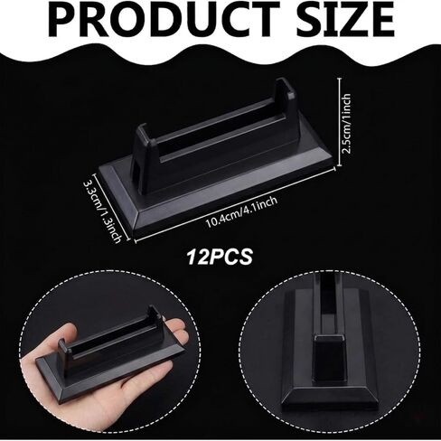 12Pack Magnetic Card Holder Base TradingCard Display Stand Protector Sleeves Protector Case Base for Baseball, Case Standard Cards(Fits 35PT Magnetic Card Holder) Black Color in Saudi Arabia