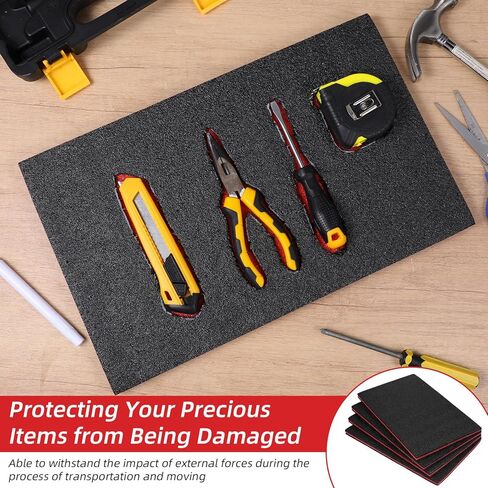 8 Pack Tool Box Foam, 15.7 x 9.8 x 0.8 Inch Foam Inserts for Cases, Polyethylene Storage Sheets for Toolbox Hard Case, Tool Shadow Insert, Kaizen Organizer Sheet in Saudi Arabia