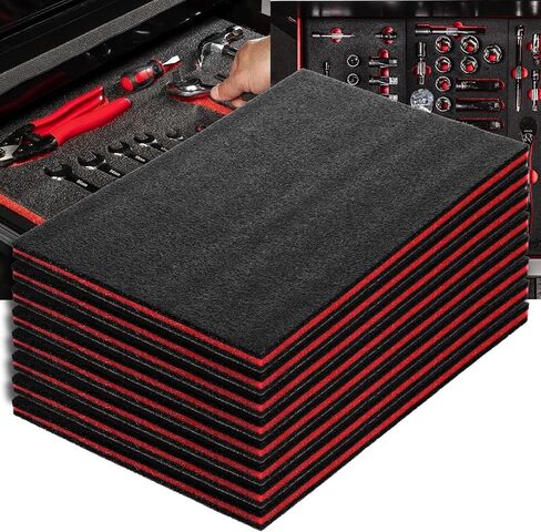 8 Pack Tool Box Foam, 15.7 x 9.8 x 0.8 Inch Foam Inserts for Cases, Polyethylene Storage Sheets for Toolbox Hard Case, Tool Shadow Insert, Kaizen Organizer Sheet in Saudi Arabia