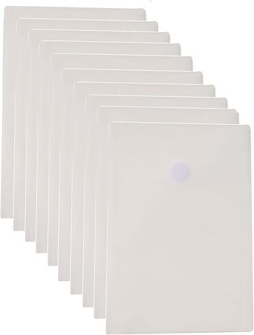 YESSART 6’’ x 9’’ Vertical Clear Plastic Envelopes Receipt Stickers File Storage 40 Pack Hook Loop Closure in Saudi Arabia