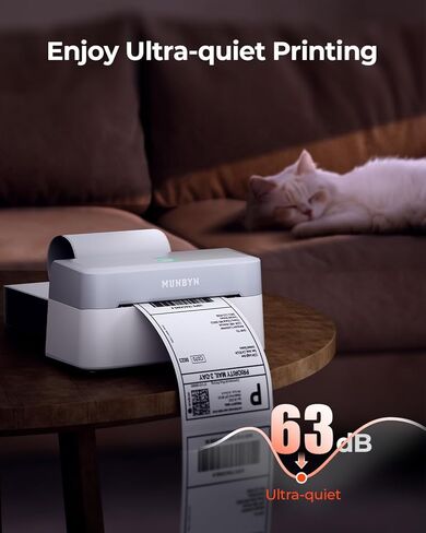 MUNBYN RW403B طابعة ملصقات شحن بلوتوث + ملصقات شحن حرارية مباشرة 4 بوصة × 6 بوصة + IPS03 440lb للمقياس البريدي in Kuwait