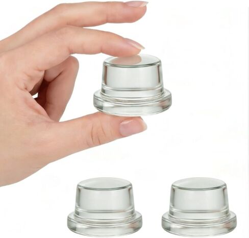 Upgraded 1.5 Inch Clear Silicone Door Stopper – Self-Adhesive Door Handle Wall Protector, Large Rubber Bumpers for Home, Noise-Reducing Cabinet & Wall Guard for Knobs (2Pack, Round) in Saudi Arabia