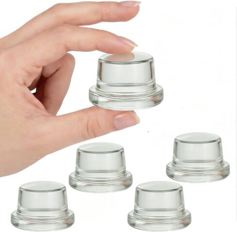 Upgraded 1.5 Inch Clear Silicone Door Stopper – Self-Adhesive Door Handle Wall Protector, Large Rubber Bumpers for Home, Noise-Reducing Cabinet & Wall Guard for Knobs (2Pack, Round) in Kuwait