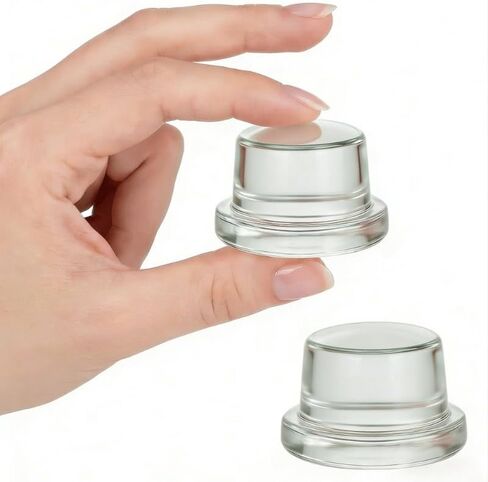 Upgraded 1.5 Inch Clear Silicone Door Stopper – Self-Adhesive Door Handle Wall Protector, Large Rubber Bumpers for Home, Noise-Reducing Cabinet & Wall Guard for Knobs (2Pack, Round) in Kuwait