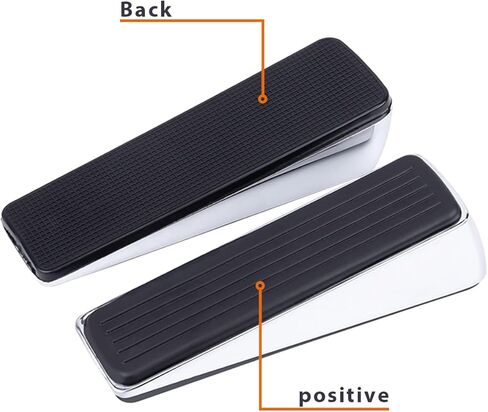Metal Door Stop, Premium Rubber Heavy Door Stopper, Wedge Stopper, 2Pack, Suitable for Door Clearance of 0.4IN-1.18IN (11mm-30mm) in Saudi Arabia
