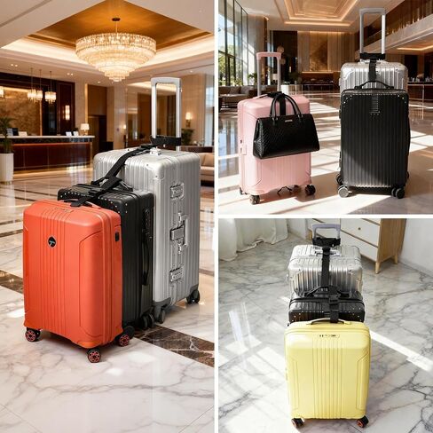 BILIONE Luggage Connector, Suitcase Straps to Connect 3 Suitcases or Add A Bag, Luggage Straps for Suitcases Adjustable Buckle Belt, 2Pack Black in Saudi Arabia