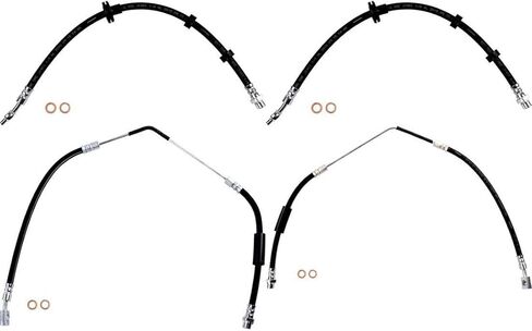 Brake Hydraulic Hose - Front Rear Brake Hose, Automotive Replacement Brake Hoses 4PCS for Land Rover Range Rover 2012 2011 2010 2009 2008 2007 2006 in Kuwait