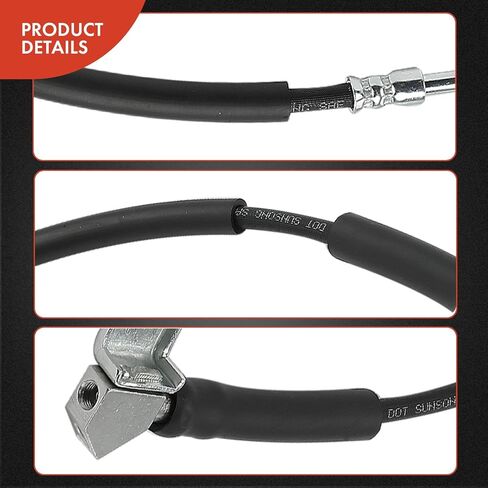 A-Premium Front Driver Side Brake Hydraulic Hose Compatible with Select Ford and Mazda Models - Ranger 1998-2001, B2500 1998-2000, B3000 1998-1999, B4000 1998-1999 - Replace# ZZP043990 in Kuwait