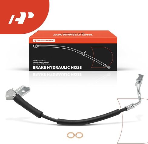 A-Premium Front Driver Side Brake Hydraulic Hose Compatible with Select Ford and Mazda Models - Ranger 1998-2001, B2500 1998-2000, B3000 1998-1999, B4000 1998-1999 - Replace# ZZP043990 in Kuwait