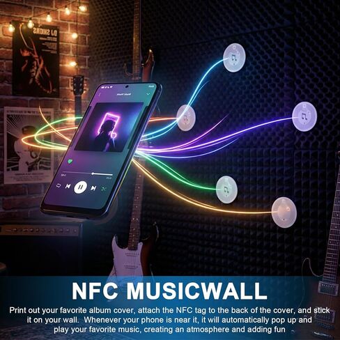 30Pcs NFC Sticker with Original NTAG216 Chip,NFC Tags Sticker Blank Round Transparent RFID Tag 888 Bytes Memory Rewritable & Programmable RFID NFC Stickers Compatible with TagMo and NFC Enabled Device in Kuwait