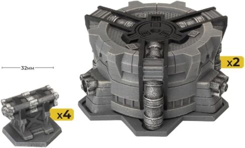 Hextech: Industrial Fluidworks - Large Storage Tanks (Battlefield in a Box, Pre-Painted Table Top Terrain) in Saudi Arabia