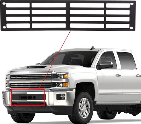 ALMULOO Lower Grille Grill Compatible with 2015-2019 Chevrolet Chevy Silverado 2500 3500 HD Front Bumper Grill Insert Black Powder Coated in Kuwait