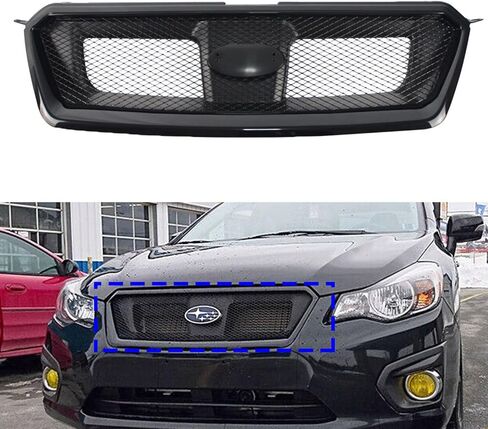 BST BSSP Front Sport Style Mesh Black Grille Grill Assembly Replacement for 2012-2016 Subaru Impreza J1010FJ010V2 for 2013 2014 2015 Subaru XV Crosstrek in Kuwait