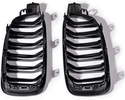 Dual Slats Carbon Fiber Front Kidney Grill Compatible with BMW 3 Series F30 F31 M3 Style Grille 2012-2018 in Saudi Arabia