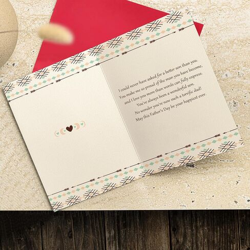 Father's Day Cards Gift for Son, Son Fathers Day Card from Mom Dad, Happy Father's Day Card Gifts from Parents, Fathers Day Cards for Stepson in Kuwait