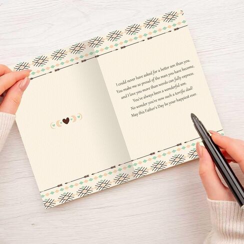 Father's Day Cards Gift for Son, Son Fathers Day Card from Mom Dad, Happy Father's Day Card Gifts from Parents, Fathers Day Cards for Stepson in Kuwait