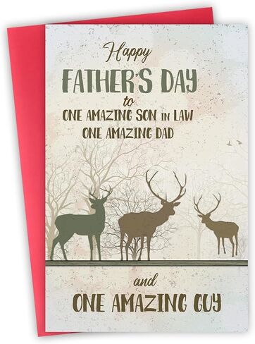 Father's Day Cards Gift for Son, Son Fathers Day Card from Mom Dad, Happy Father's Day Card Gifts from Parents, Fathers Day Cards for Stepson in Kuwait