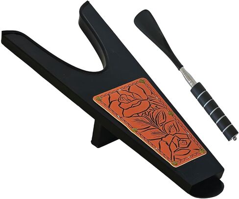 Wooden Boot Jack for Cowboy Boots with Wide Opening Design & Shoe Horn 2-in-1 Boot Remover and Puller in Saudi Arabia