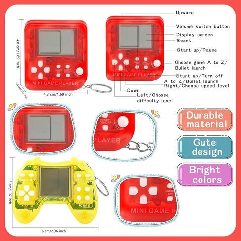 24 Pcs Video Game Party Favors for Kids, Mini Gaming Party Favors Video Game Keychain, Return Gifts for Birthday Party Supplies Goodie Bag Stuffers Classroom Prizes in Saudi Arabia