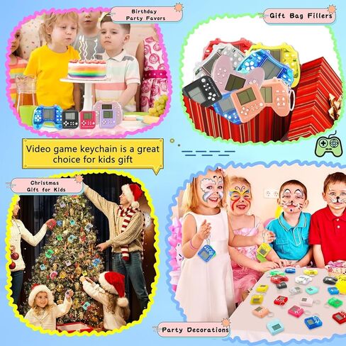 24 Pcs Video Game Party Favors for Kids, Mini Gaming Party Favors Video Game Keychain, Return Gifts for Birthday Party Supplies Goodie Bag Stuffers Classroom Prizes in Saudi Arabia