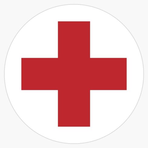 Medic Badge Red Cross Symbol Medical Emergency First Aid Responder EMT Paramedic Healthcare 5" Vinyl Decal Bumper Sticker in Kuwait