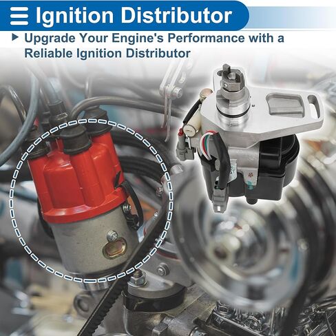 Ignition Distributor Assembly for Toyota Camry L4 2.0L 1987-1991 Distributor Cap and Rotor Kit No.DST766A/1904074020 1 Pc in Kuwait