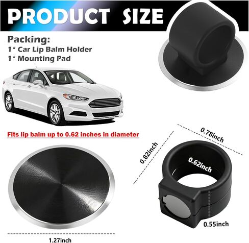 2026 Upgraded Car Lip Balm Holder,Silicone Lip Balm Holder for Car with Magnetic Design for Dashboard & Console,Universal Cars Lipstick Holders Cars Accessories Interior in Saudi Arabia