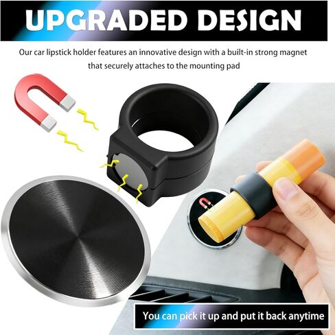 2026 Upgraded Car Lip Balm Holder,Silicone Lip Balm Holder for Car with Magnetic Design for Dashboard & Console,Universal Cars Lipstick Holders Cars Accessories Interior in Saudi Arabia